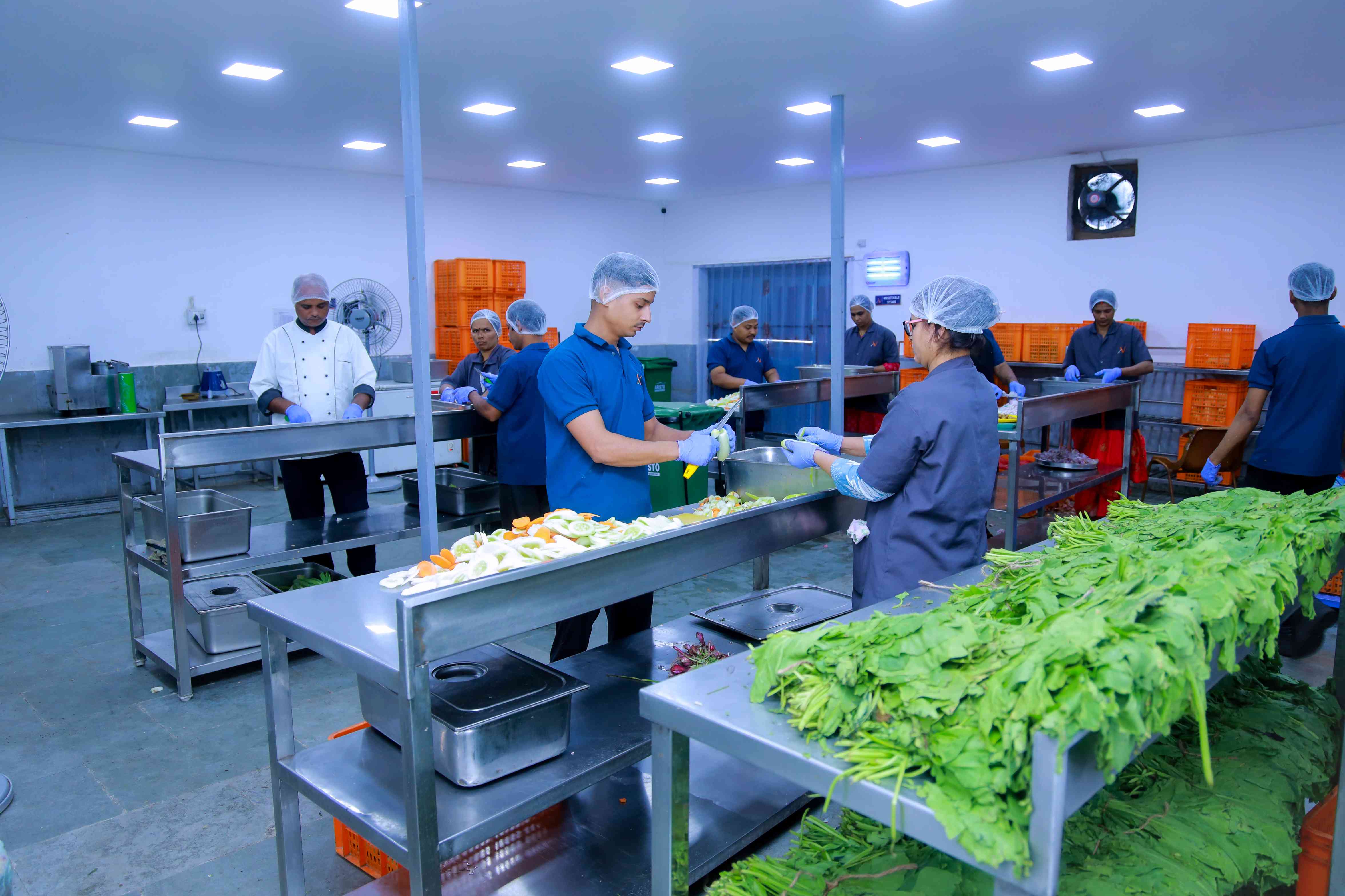Vegetable cutting area